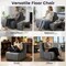 Adjustable Floor Chair Lazy Sofa With Removable Headrest For Living Room